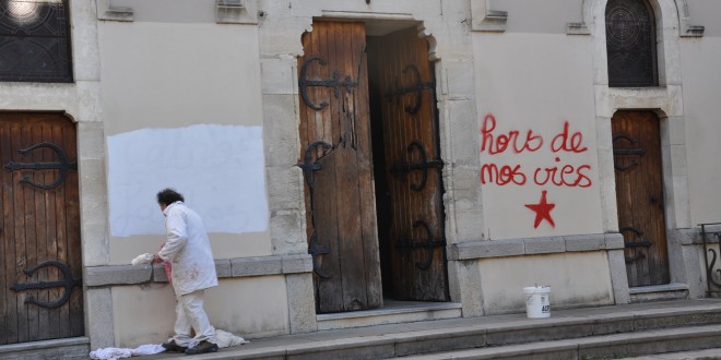 Vandalisme anti-chrétien à Sumène